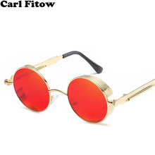 Load image into Gallery viewer, Metal Round Steampunk Sunglasses