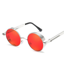 Load image into Gallery viewer, Metal Round Steampunk Sunglasses
