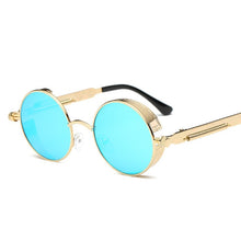 Load image into Gallery viewer, Metal Round Steampunk Sunglasses