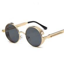 Load image into Gallery viewer, Metal Round Steampunk Sunglasses