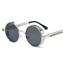 Load image into Gallery viewer, Metal Round Steampunk Sunglasses