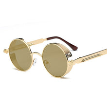 Load image into Gallery viewer, Metal Round Steampunk Sunglasses