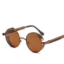 Load image into Gallery viewer, Metal Round Steampunk Sunglasses