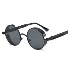 Load image into Gallery viewer, Metal Round Steampunk Sunglasses