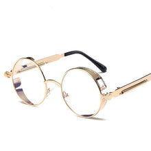 Load image into Gallery viewer, Metal Round Steampunk Sunglasses